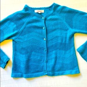 CATIMINI • Turquoise Knitted Cardigan